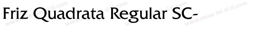 Friz Quadrata Regular SC字体转换
